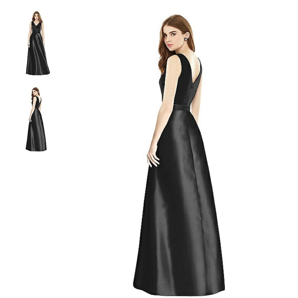 Bella bridesmaids Alfred sung D754 black satin